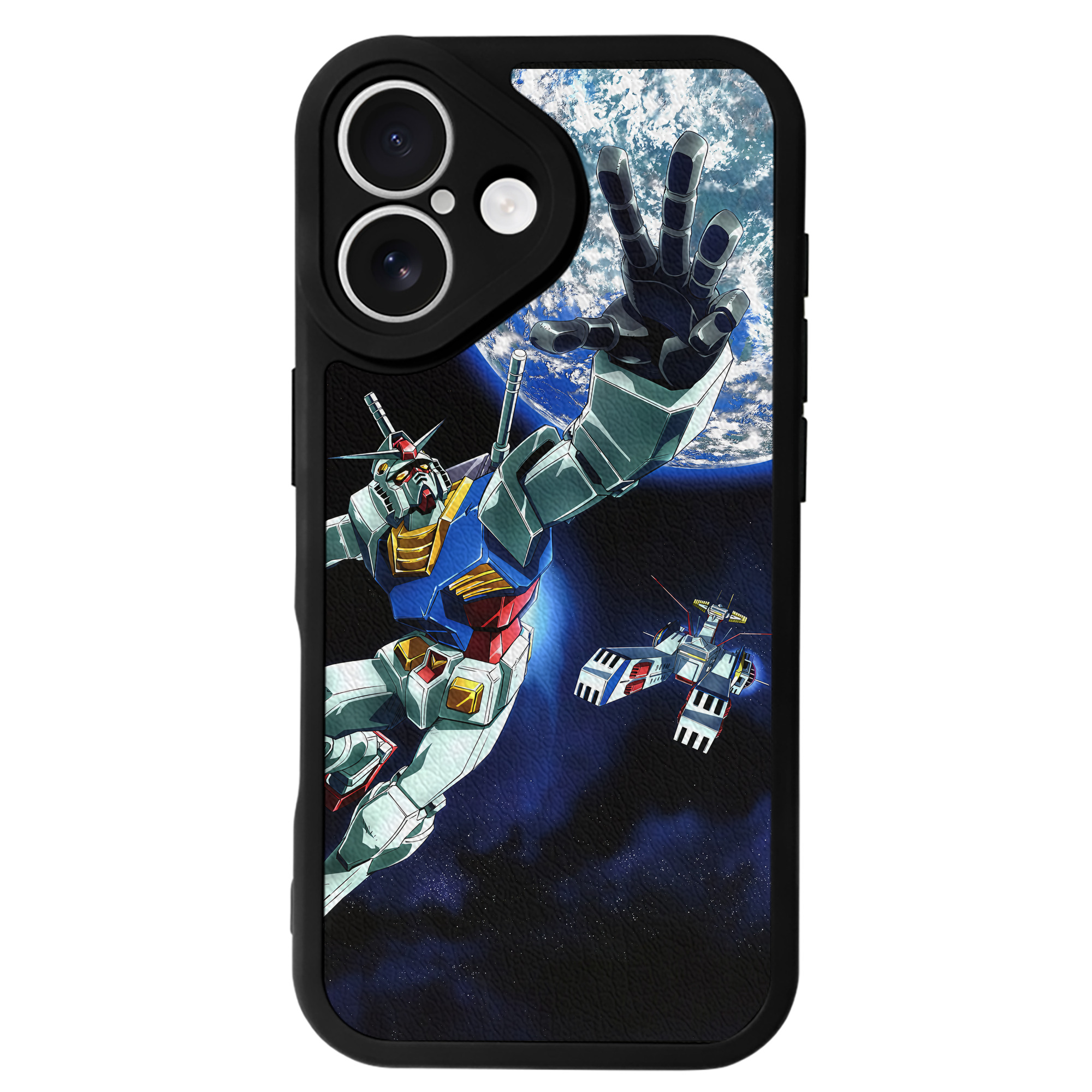（画像用） 機動戦士ガンダム Mobile Suit Gundam 【iPhone 16シリーズ対応】シリコンスマホケース（レザー調） 材質：シリコン
